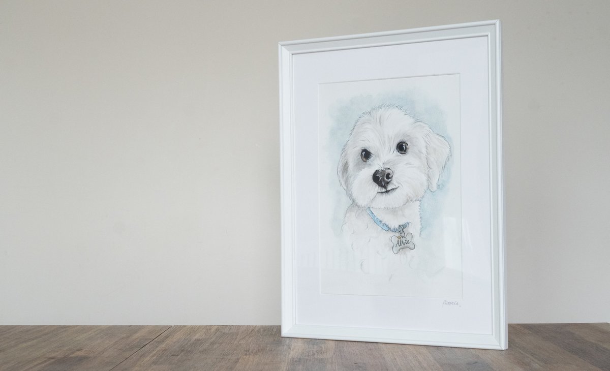 VicPictoria's tweet image. A dog is for all year round and not just for Christmas... and that goes for commissions too -

Here's Albie - what a gorgeous furball!
🐾 Absolutely adored creating him for his proud owners x

#derbyart #derbyartist #derbyshireart #derbyshireartist