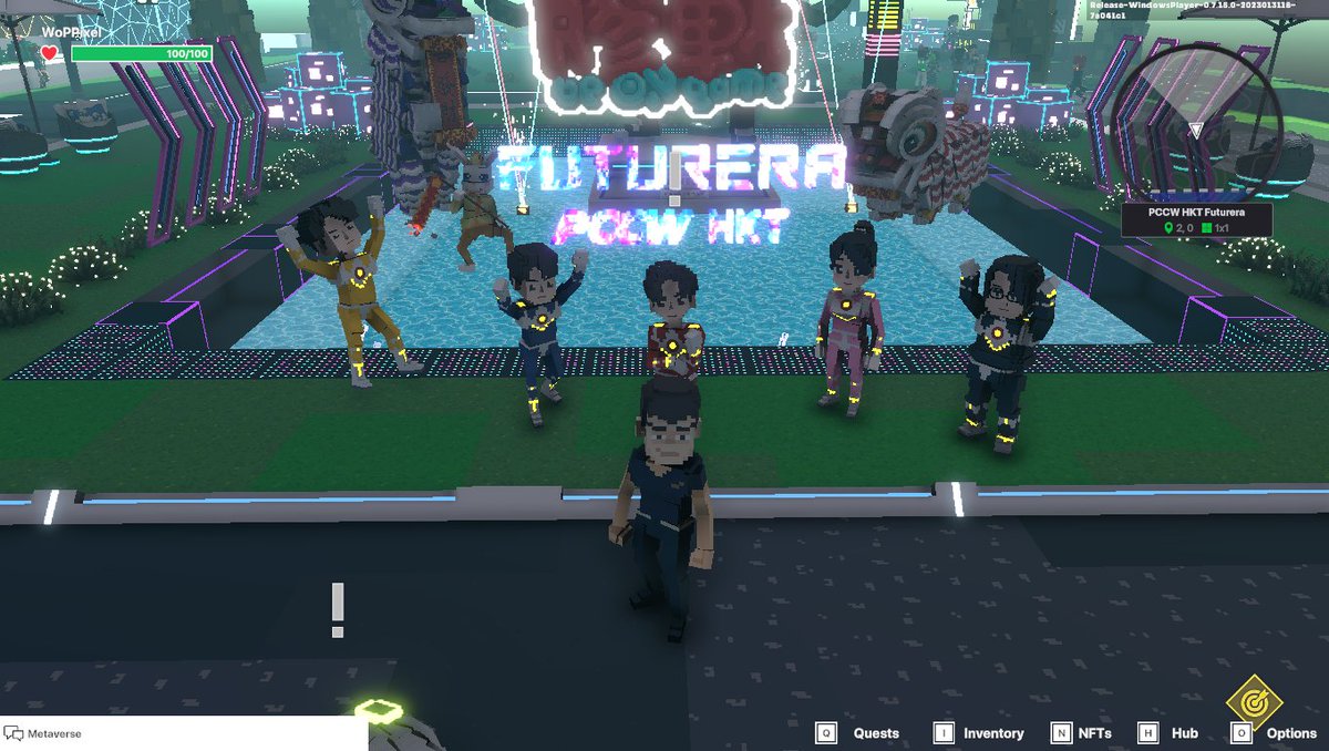 WoPPixel's tweet photo. @TheSandboxGame I found the Star Team in PCCW HKT Futurera! 🎮 #LunarNewYearTSB https://t.co/9weEM4pWqm