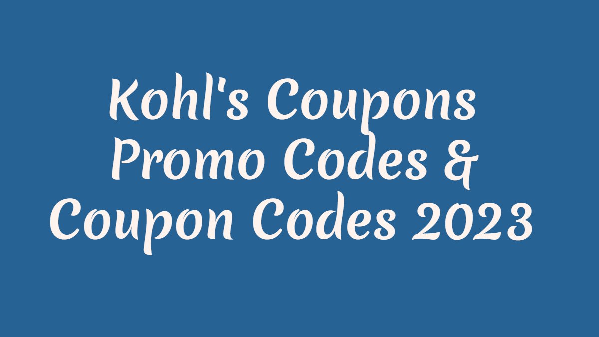 70% Off Kohls COUPON CODE: (30 ACTIVE) Dec 2023