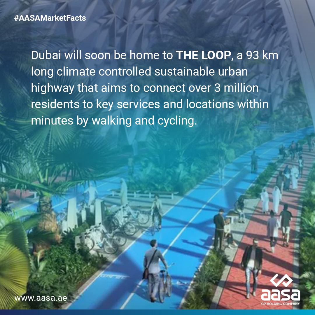 A project that has been envisaged as the future of urban mobility infrastructure, THE LOOP's objective is to make walking and cycling the primary modes of transport in Dubai. 

To know more:  bitly.ws/zJvi

#aasagroup #theloopproject #dubai #dubaicity #UAE
