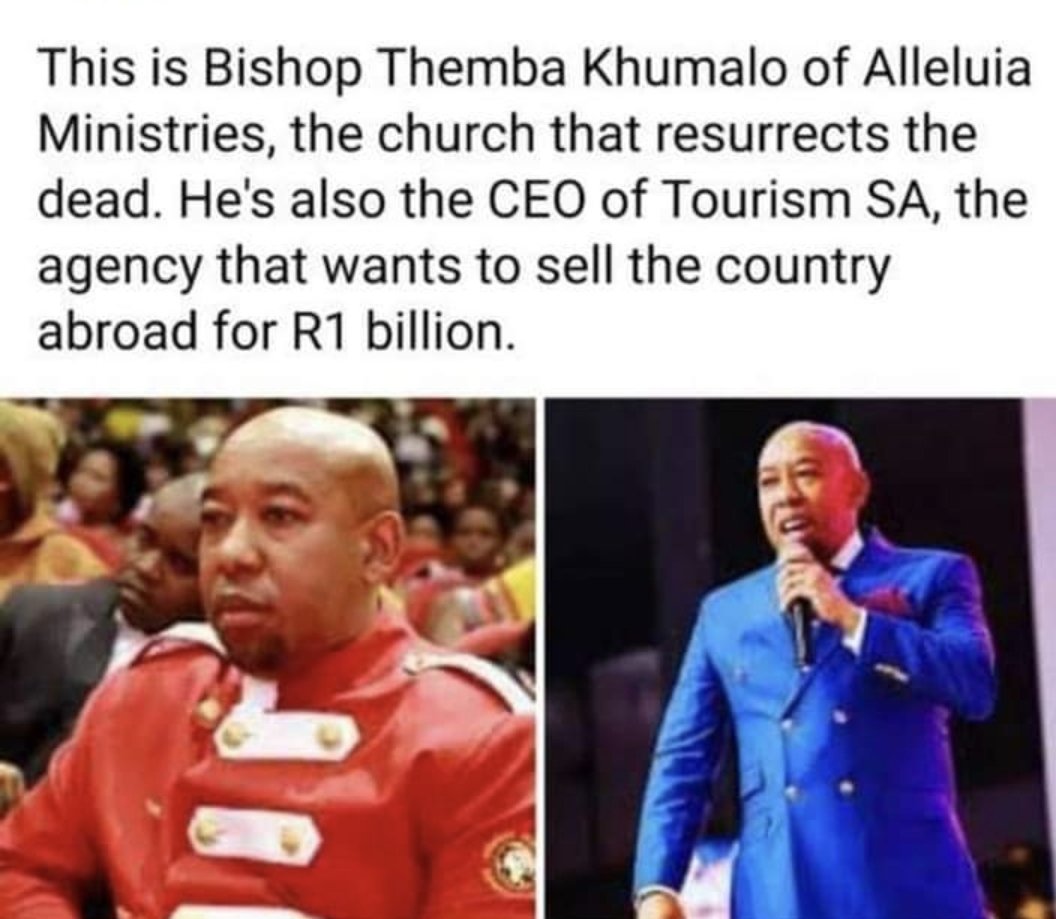 Themba 'Bushiri--Lekaku-Omotoso' Khumalo. The revival of the dead crusader. The money laundering Tourism Marketing Scam. #thembakhumalo #TourismSA #TottenhamHotspur #SouthAfrica