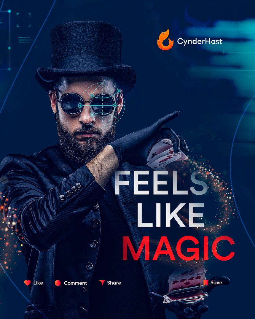 CynderHost's tweet photo. Just like a magician, CynderHost has the powerful ability that can take your website to the next level. 

Choose the expertise of CynderHost and watch your website soar to new heights of performance. 

Upgrade now and join the elite of high-performance WordPress hosting. https://t.co/pq6TNcCyTF