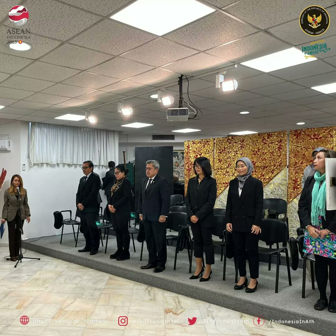 indonesiainath's tweet image. KBRI Athena telah menyelenggarakan upacara pelantikan dan pengambilan sumpah 5 anggota PPLN 2024 di Yunani. 
#Pemilu2024
#PPLN
#IndonesiainGreece 
#IndonesiainAthens 
#KBRIAthena