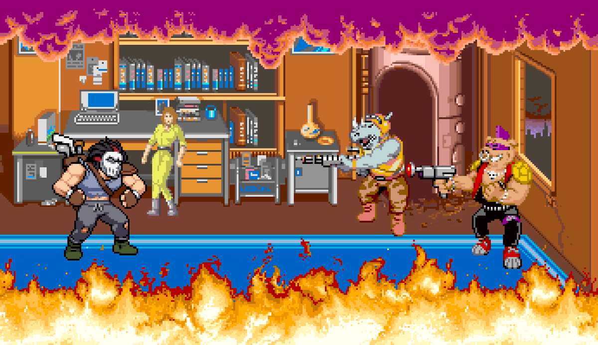 pocoslip's tweet photo. Casey Jones: Don't you Guys have Better Things to do than Kidnapping April O'Neil again?
#TMNT1987 #Bebop #Rocksteady #AprilONeil #CaseyJones #TheArcadeGame #Sprites #HockeyMask #TMNT #Konami #TeenageMutantNinjaTurtles #Dotemu #TributeGames #CaseyJonestheOutlawHero https://t.co/LhmiM1IeSF