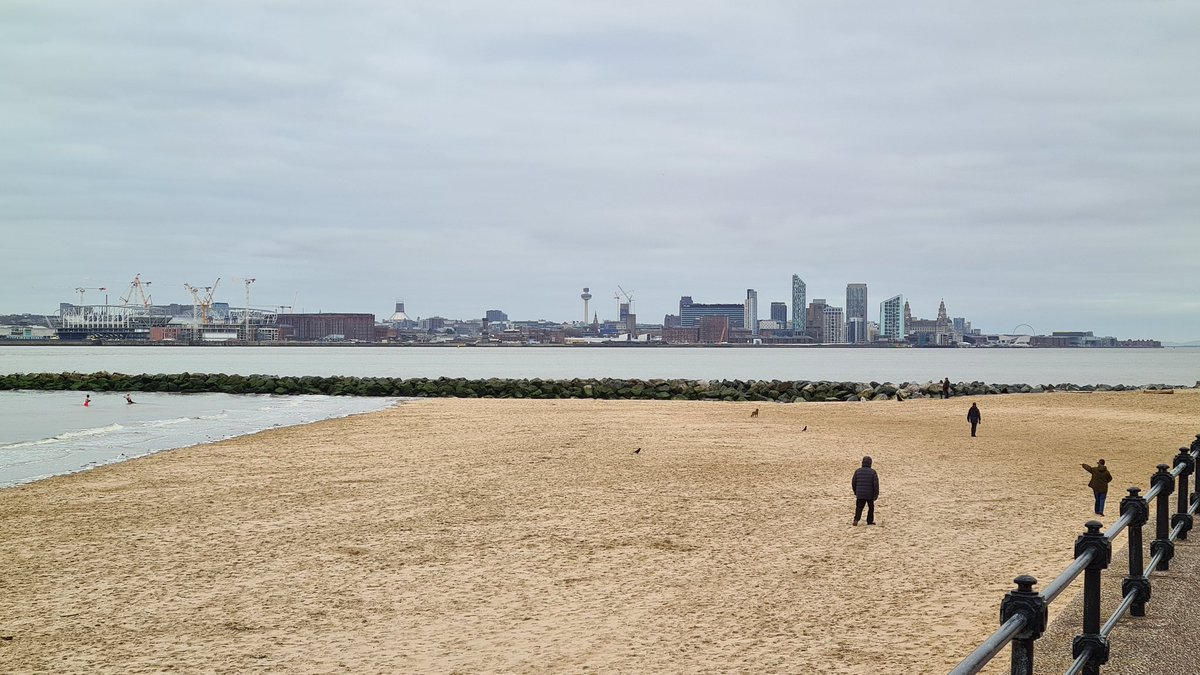 Inspiring view across the mersey to @PeelLivWaters, @Everton delivering at Bramley Moore dock and Anfield in the background.