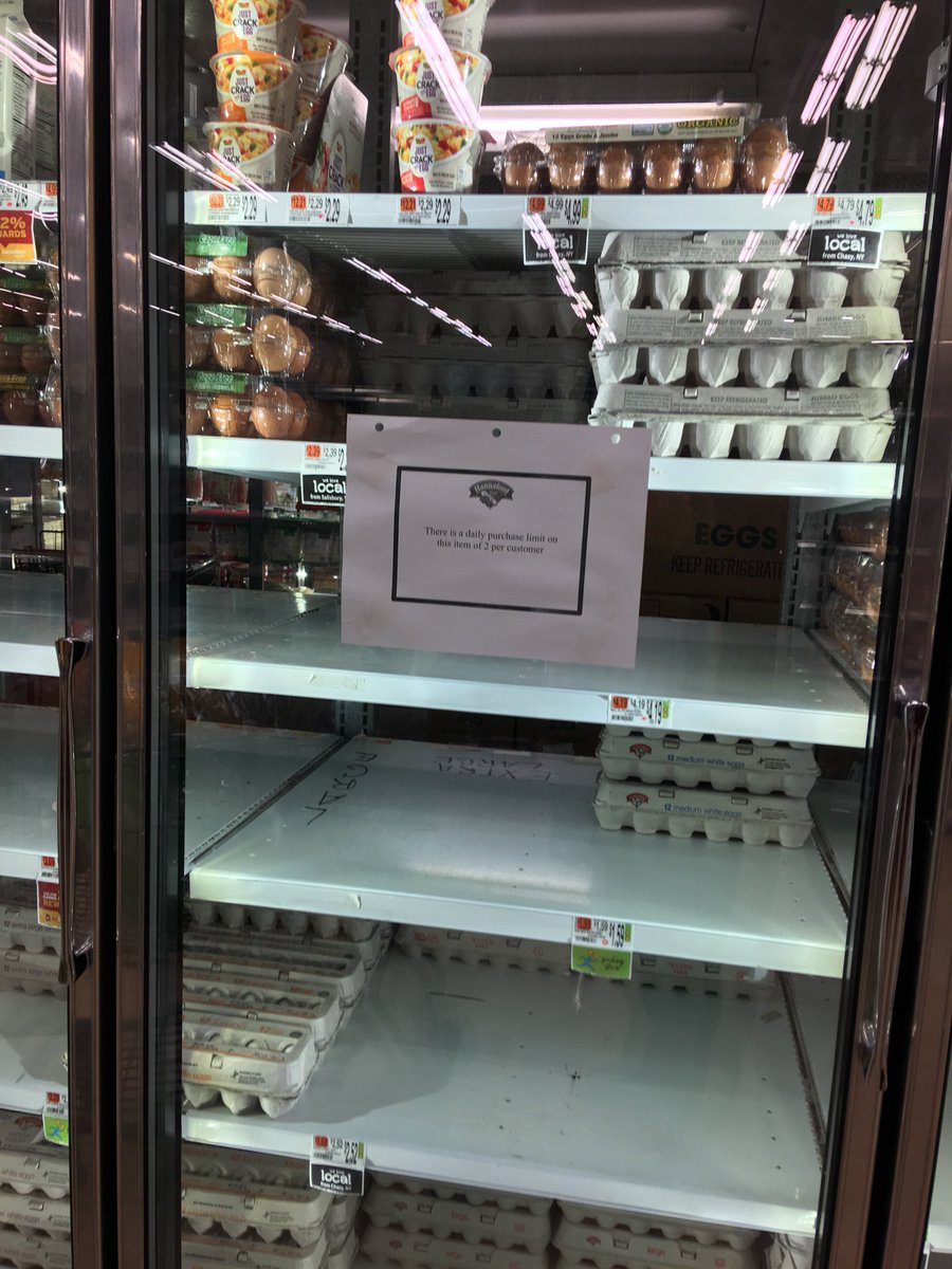 SimmonsBart's tweet photo. I will never forget what they did to us.   

A March 20, 2020 photo taken at a grocery store.   Enlarge the photo to read the sign.   

Control the food, control the masses. https://t.co/qufs85xbT1