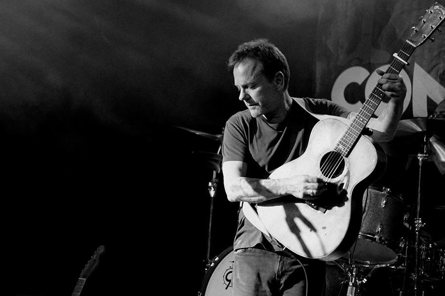 Just a boy and his guitar, both doing what they love ❤️ #kiefersutherland