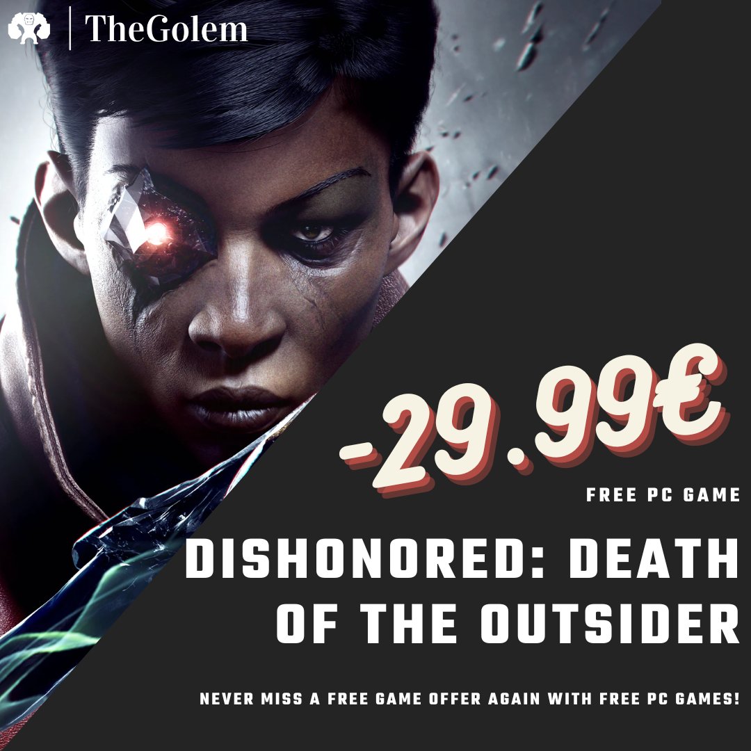 TheGolemDev's tweet photo. Don't miss out on the opportunity to play one of the hottest games Dishonored: Death of the outside for free! Our latest title is now available for download with our App (link in bio), bringing endless hours of fun to your screens 🎮

#frewpcgames #FreeGame #EpicGames #Gaming https://t.co/jxh9sRAoQR