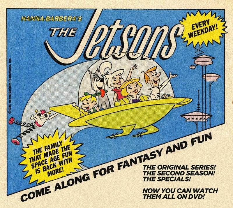 レトロフューチャーなテレビまんがと言えば『The Jetsons』🚀。
ハンナ・バーベラのTV Cartoonは子供の頃から大好きだ📺。 
