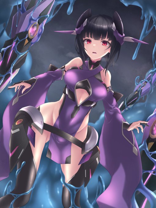 (skeb)トライナリーより恋ヶ崎みやび スライム責めを描きました 