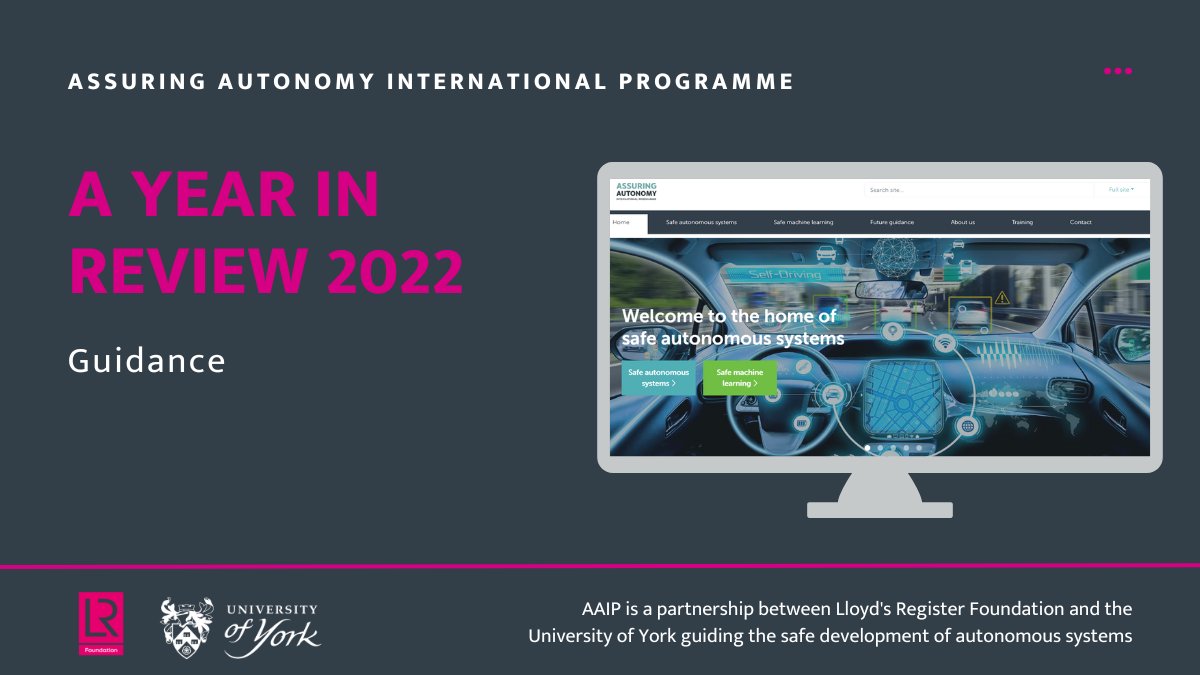 CfAA_York's tweet image. Our #AssuringAutonomy guidance is one of the most tangible ways we’re making an impact.
Find out more about the methodologies we’ve already published and what’s to come in our annual review: york.ac.uk/assuring-auton…