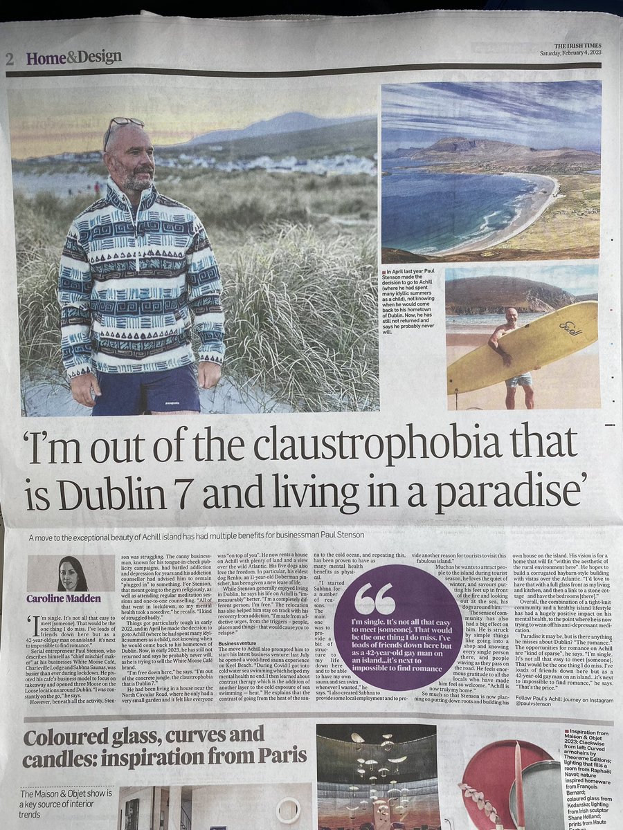 Great to see Achill featuring in today’s <a href="/IrishTimes/">The Irish Times</a>.

Thanks Caroline Madden for the piece. #Achill you’re on a roll! ❤️