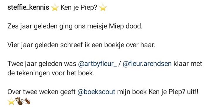 LeonKennis's tweet photo. #Supertrots om m’n dochter #SteffieKennis.
Binnenkort komt haar boekje uit.
#KenjePiep #Piep #BoekScout https://t.co/0Gi84OkiV2