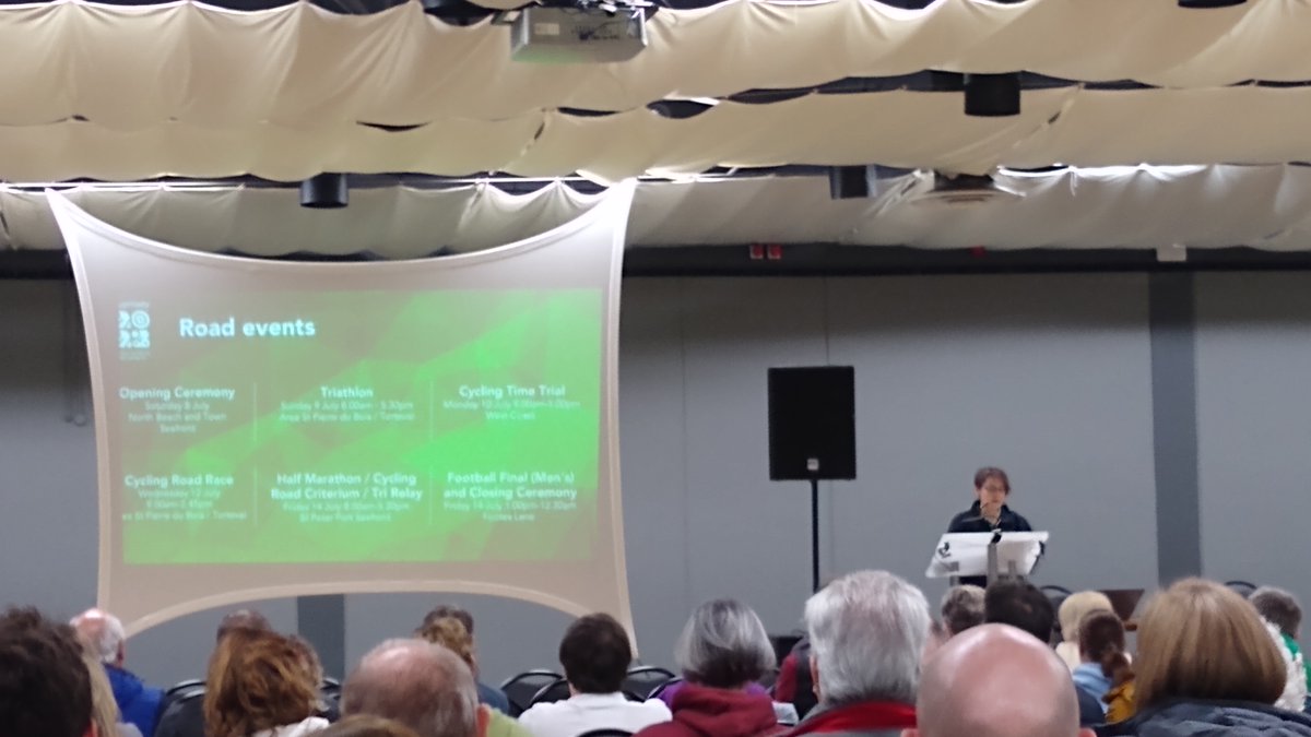 Getting pumped for <a href="/Guernsey_2023/">Guernsey2023</a> at the volunteer event at <a href="/BeauSejourGSY/">Beau Sejour Leisure Centre</a>