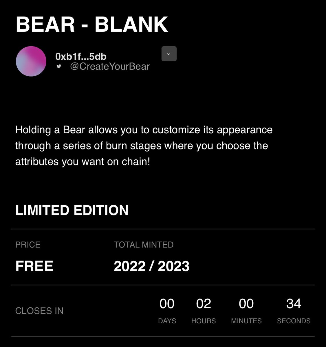 CreateYourBear's tweet photo. Only 1 bear left!

Who’s taking it?

#CreateYourBearCrew 💪 https://t.co/uW59X027Rd