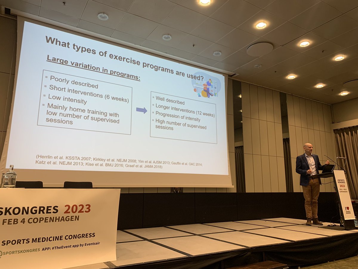 sportskongres's tweet photo. @jbthorlund is telling us about exercise therapy as treatment for meniscus tears in a group with degenerative meniscus. #sporstkongres #meniscus https://t.co/Zm8XmPO2oG
