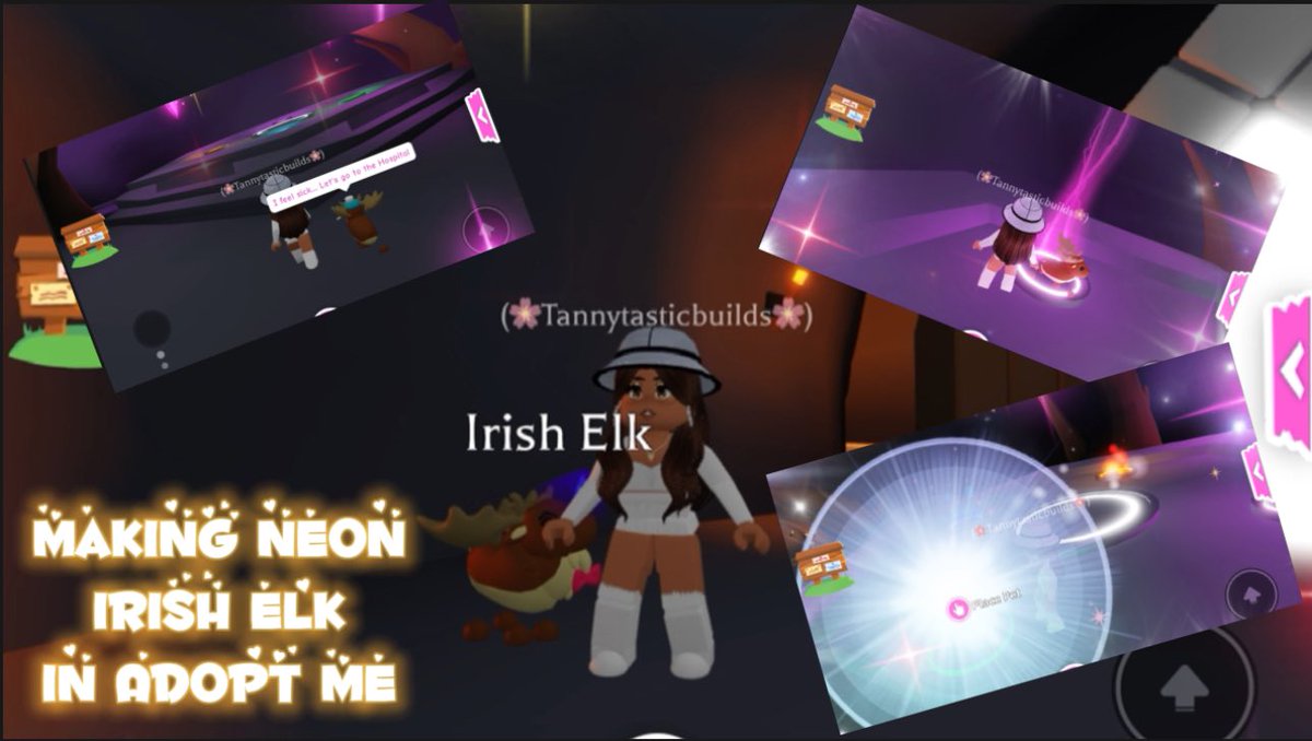 TTBuilds's tweet photo. ✨💖 Making Neon Irish Elk in Adopt Me 💖✨check out the vid on my YouTube channel @TannyTasticBuilds https://t.co/quAcgzKRx3 or on my TikTok @tannytasticbuilds https://t.co/wgQu8UA2QS