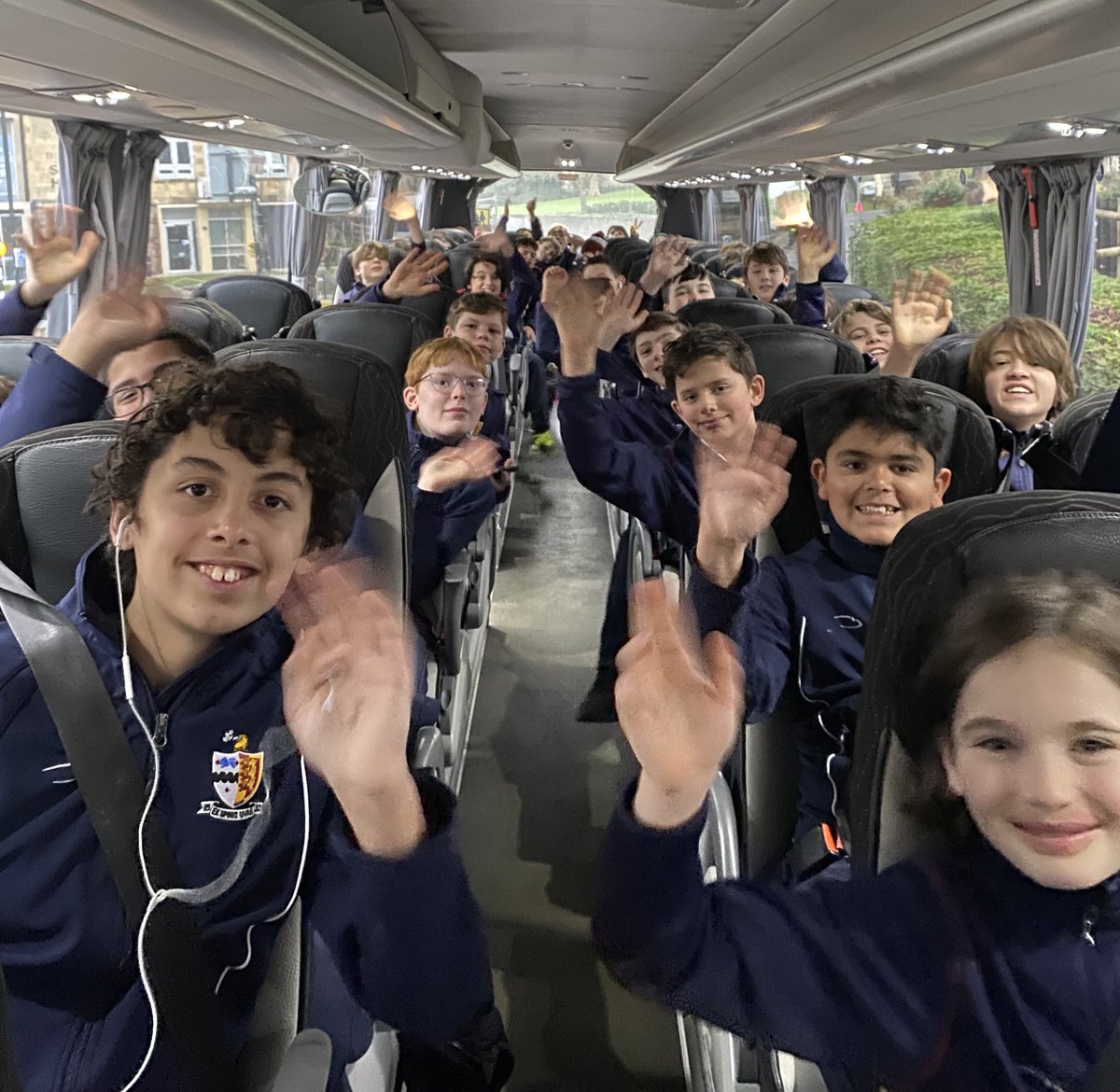 50 Year 7 boys en route to Bath for the first 🏑 games of the day!…. 50!! 🚌 
Mr Nelson’s barmy army 💪👊

#TeamBGS #BGSFamily