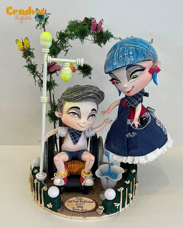 webDM1's tweet photo. Este año, la falla San Vicente Periodista Azzati hace una falla llamada Di Capaz, el ninot que presentan a la exposición  representa la parálisis cerebral y la #diabetESP tipo 1 (que en la realidad conviven en una misma familia). 

Si vais a la Exposición, no estaría mal votarlos https://t.co/5cVibrs9jL