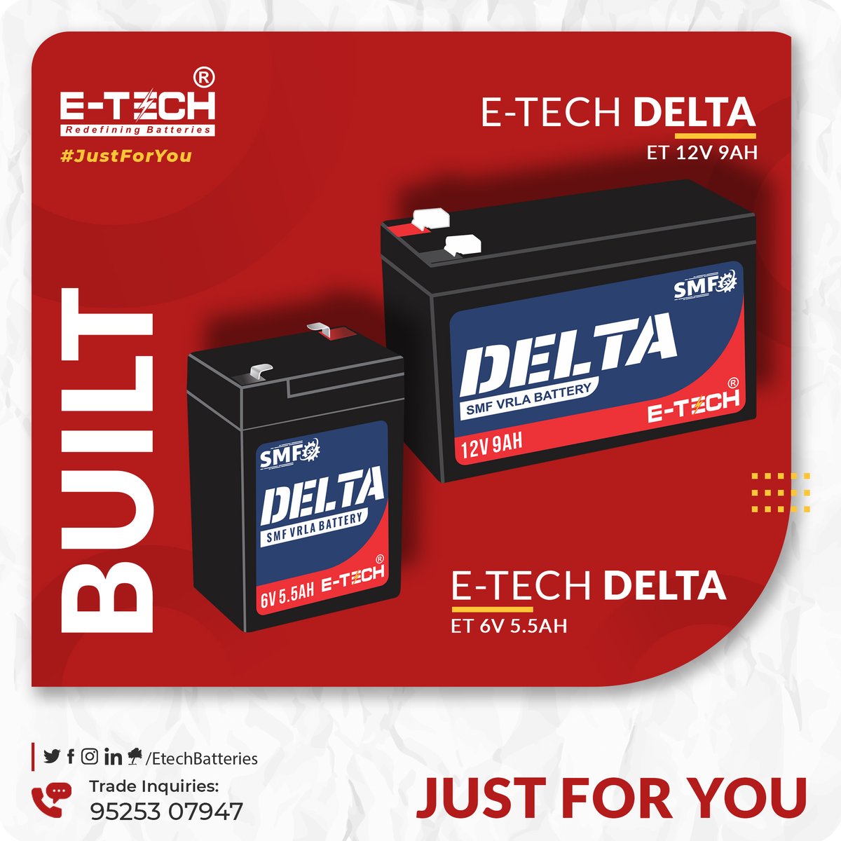 tech_batteries's tweet photo. E-TECH batteries in your services.
Get E-TECH Battery for all your requirements......
Website: https://t.co/cvBxRk6imI
Email: info@ercg.in
Trade Enquiries: 062010 27102 
https://t.co/POBBg1DP4w
.
.
.
#SMFBattery #ercgroup #ErcGroup https://t.co/aB4fy6U2ti