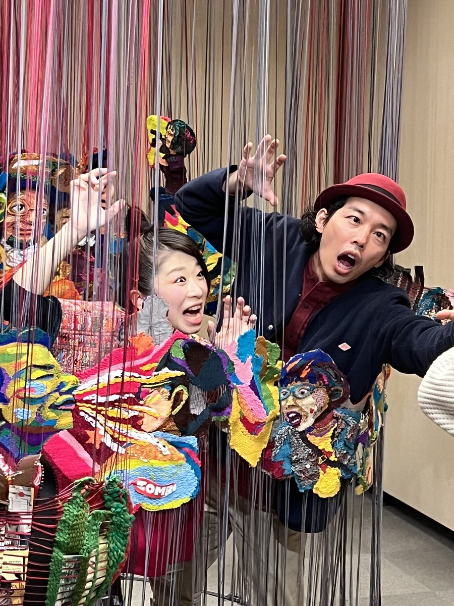 #調布市文化会館たづくり で開催中
#鬼原美希 展「たびするおりびと meets 調布と映画」に2度目行って来ました！
今日は上田慎一郎監督もトークショーがあり見に来ていました！
上田監督も唸る作品のクオリティ、そして表現力、ずっと見入っていました！
まだの方は是非見に来て下さい‼️
#カメ止め
