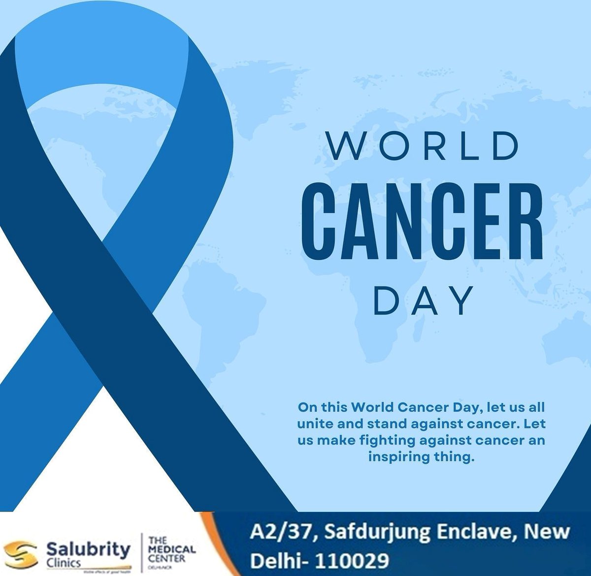 SalubrityC's tweet photo. Never lose hope. Fight your way in with life and make it worth living. Wishing you an inspirational World Cancer Day!
#SalubrityClinics #worldcancerday #cancer #worldcancerday2023 https://t.co/RGS6qqoTg8