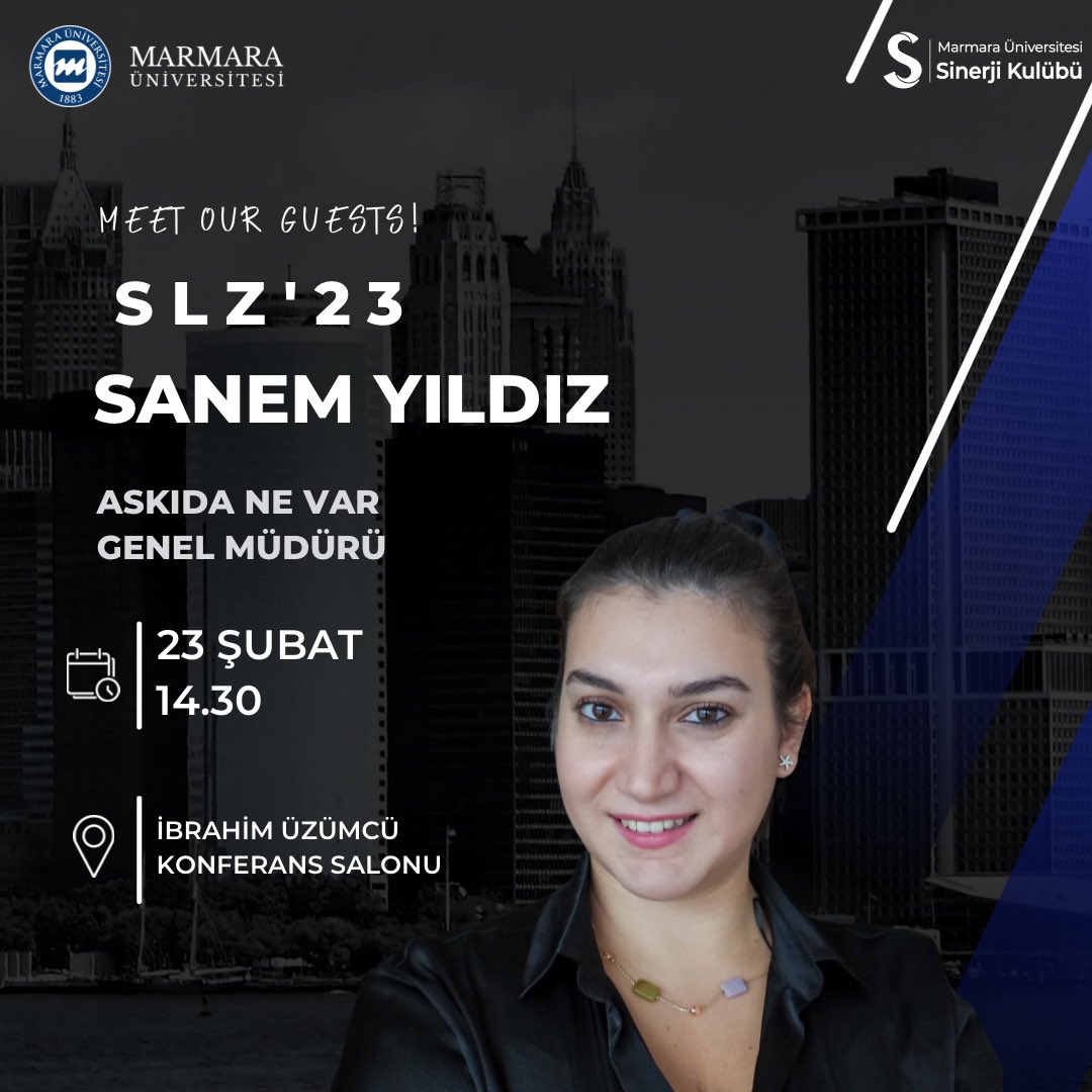 Askıda Ne Var Genel Müdürü Sanem Yıldız 23 Şubat’ta bizlerle! 

#SinerjiLiderlikZirvesi
#SLZ23
#sinerjiyikeşfet