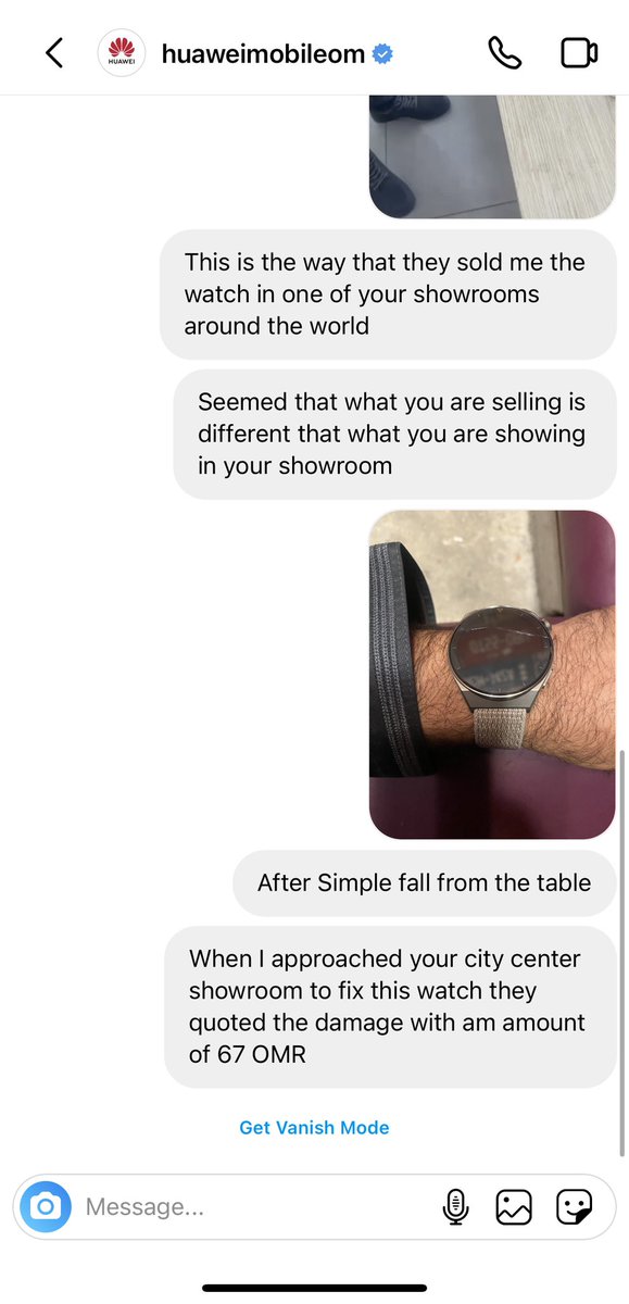 albilyatcho's tweet photo. @HuaweiMobile @Huawei This is what they showed me in one of their showrooms and after simple fall from small table this what happened.. when I approached Huawei show room in Muscat city center the quoted 67 OMR TO FIX IT .. it seems they show something and sell something else.. https://t.co/cnUIuWPn1T