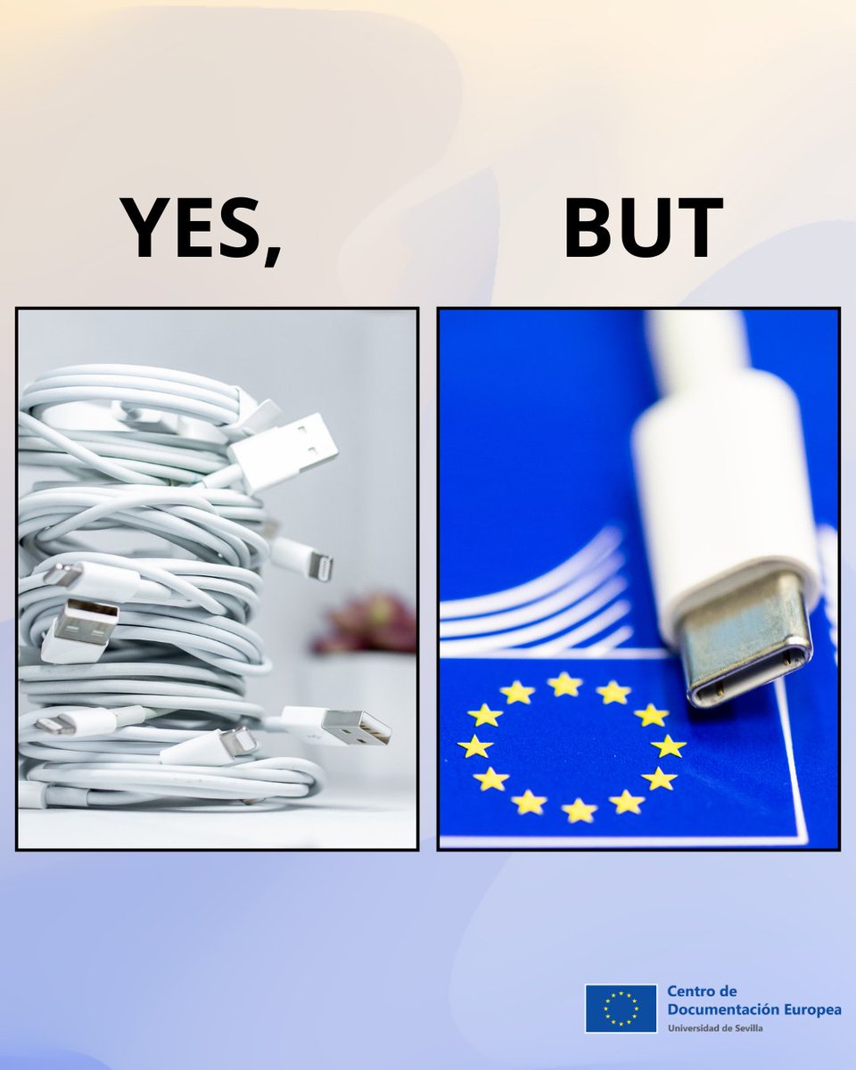 La Unión Europea establecerá un cargador único para dispositivos móviles.

🔜A partir del 2024 todos los dispositivos portátiles tendrán que estar equipados con un puerto de carga USB-C.  🧵⬇️