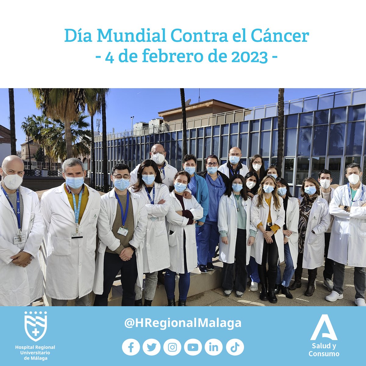 HRegionalMalaga's tweet photo. 💚🏥 Hoy es el #DíaMundialContraElCáncer, una jornada en la que recordamos que la prevención y el diagnóstico precoz son las herramientas más útiles para atajar esta enfermedad. 
#HRUMContigo https://t.co/hDrPVYuQbc