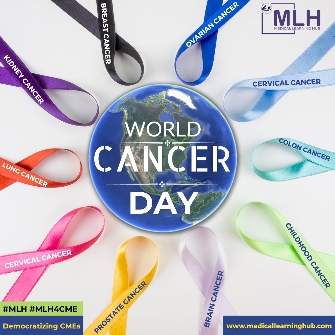 mlh_tc4a's tweet photo. World Cancer Day is celebrated every year on February 4th to raise awareness and educate people about cancer risks.
Visit our website for more info: https://t.co/jK8Sanwi8Q
#WorldCancerDay2023 #healthcare #heathcareprofessionals #medicallearninghub #mlh #CME https://t.co/PfcOejtamv