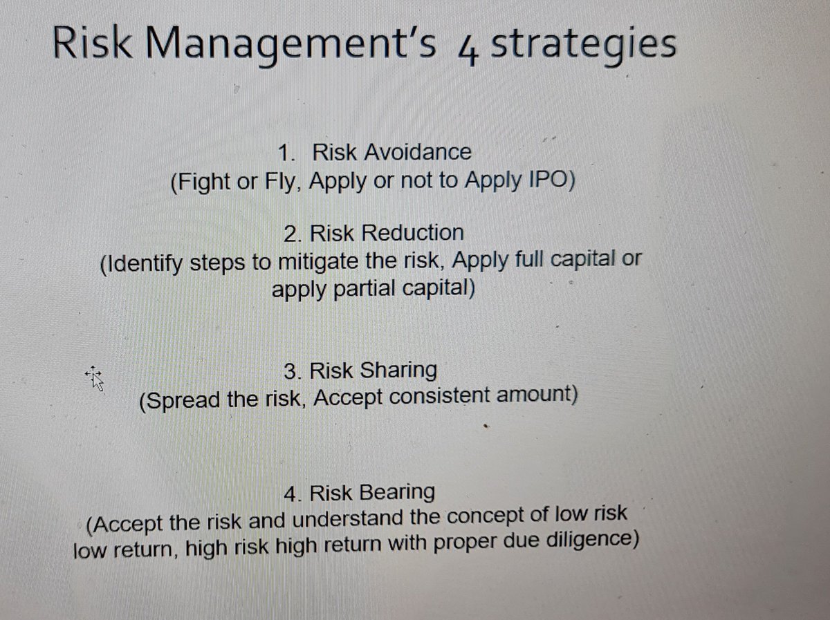 NazNazirul's tweet photo. Updating my coaching slides for tonight IPO's coaching session.
Benda paling penting dalam pelaburan, adalah risk management.
Jangan melabur kalau tak faham risk management.
#ipoinvestment
#ipoinvestorclub
#RiskManagement
#D7Principles
#sahamMalaysia
#BursaMalaysia https://t.co/GhS2xh2FGN