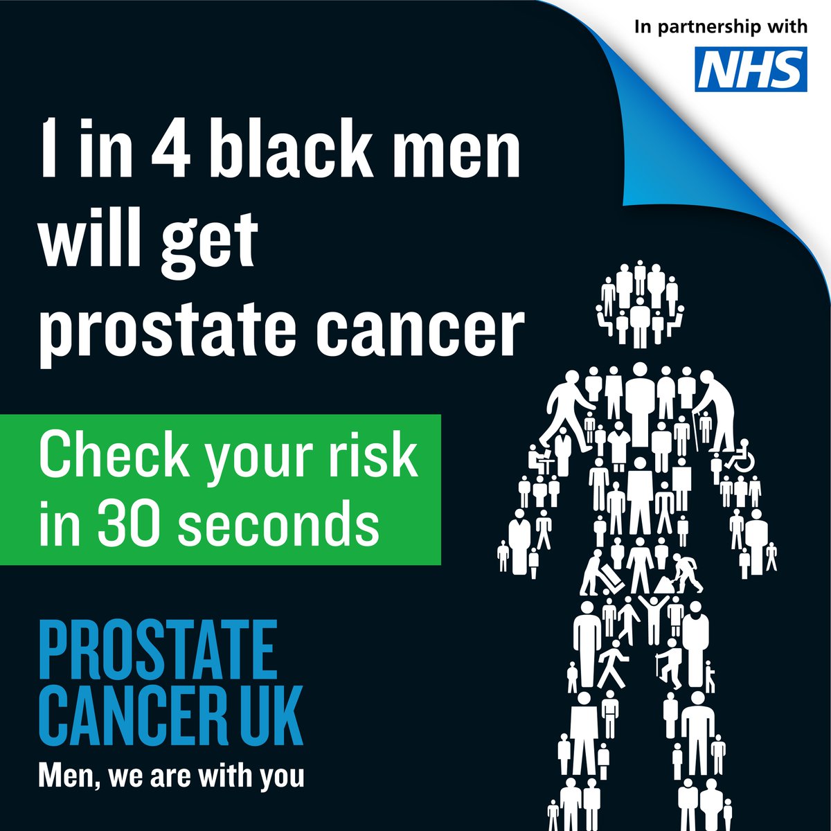 1 in 4 black men will get prostate cancer in their lifetime. Check your risk: prostatecanceruk.org/risk-checker #menwearewithyou #prostatecancer #menshealth 
#nhs #chesterpcn #pcn #chester #cheshire #healthy #gpsurgery