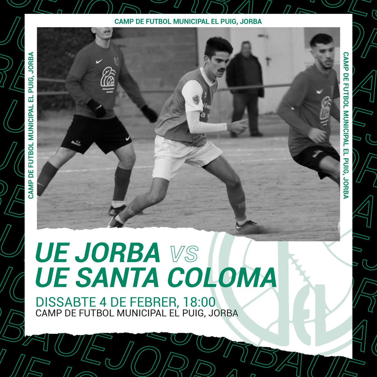 uejorba's tweet photo. No, no tens res millor a fer la tarda d’un dissabte.

🆚 @UESantaColoma 
🏟 Municipal El Puig, Jorba
🗓 Dissabte 4 de febrer
⏰ 18:00 https://t.co/tLbZWcgmnM