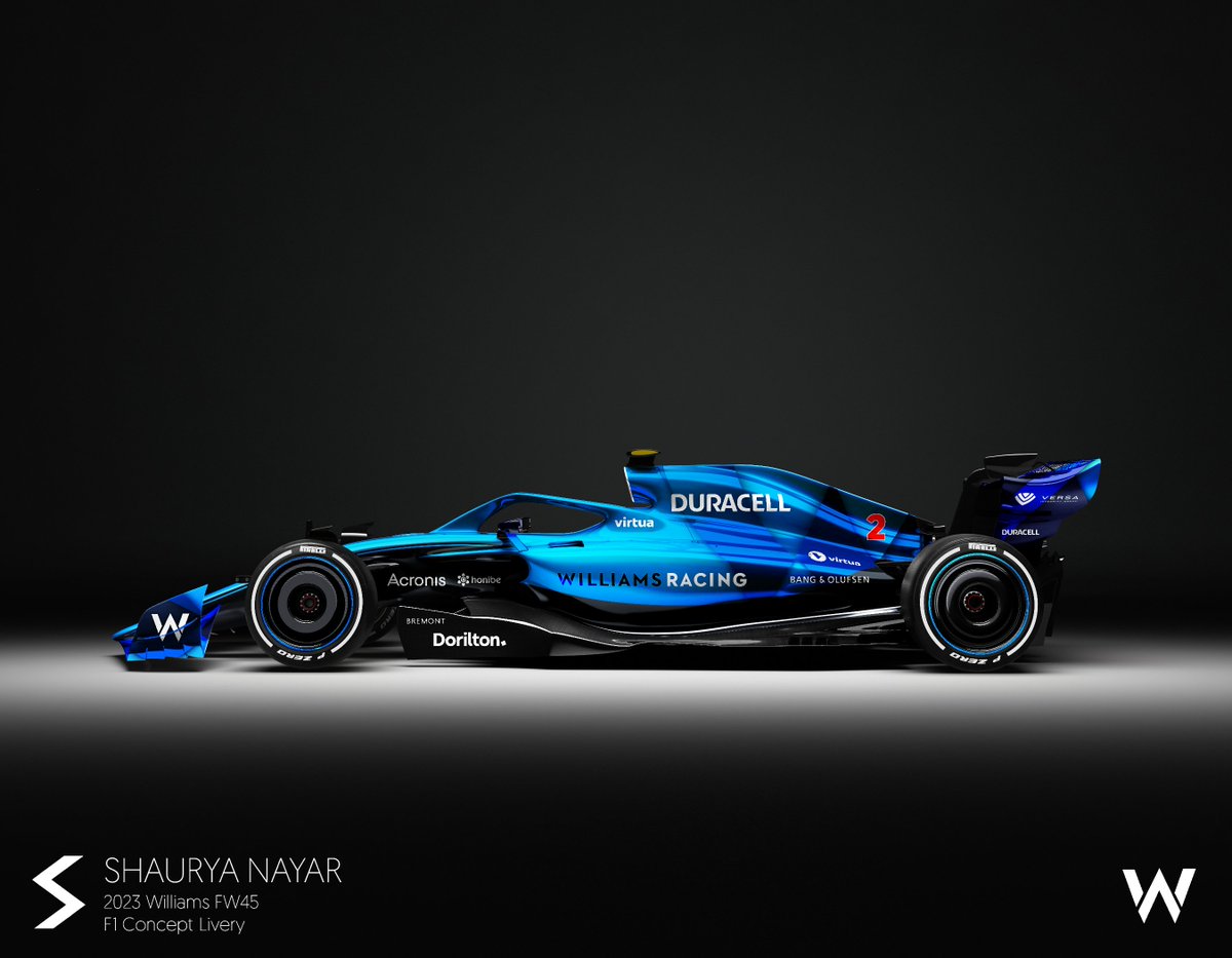 We will see the @WilliamsRacing  FW45 at 2pm at the launch event hosted by @wbuxtonofficial - concept below by @shauryanayarart - if the rumours are true, then this may be closer than some. #F1 #Formula1 #williams 