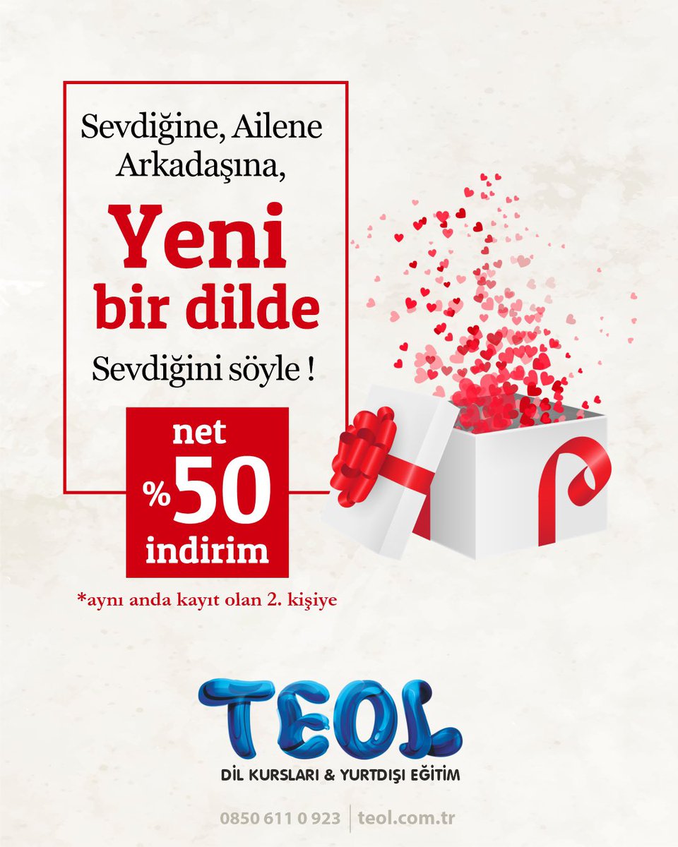 ❤️SEVDİĞİNE, AİLENE, ARKADAŞINA YENİ BİR DİLDE ONU SEVDİĞİNİ SÖYLE❤️

🔹🔹🔹🔹🔹🔹🔹🔹🔹🔹🔹🔹🔹🔹
#kampanya #indirim #sevgililergünü #14şubat #valentinesday #valentineday #teoldilokulları