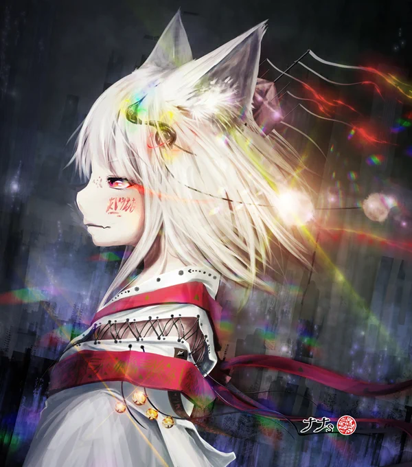 白髪の番犬#イラスト 