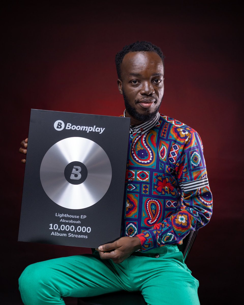 BoomplayGhana's tweet photo. Congratulations to @AkwaboahMusic on this huge win🥳!!! He has amassed over 8M streams on #Obiaa, 10M+ streams on his #LighthouseEP and over 30M total streams on #Boomplay is worth celebrating! Keep winning 🥂.
#BoomplayAwards2023 #HomeOfMusic #MusicForYou https://t.co/q7mnjludzF