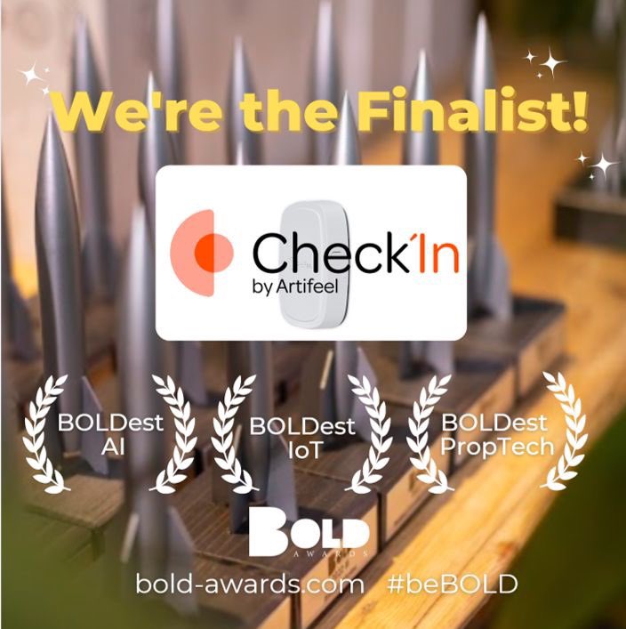 Here we are! Dear network, do you think that we are bolder in #ai, in #iot or in #proptech ? or maybe our Check'In #alarm is the boldest ?
let us know by voting here: lnkd.in/eyXJK2tX
and help @artifeel winning a 5th award !
#disruption #innovation #technology  #startup
