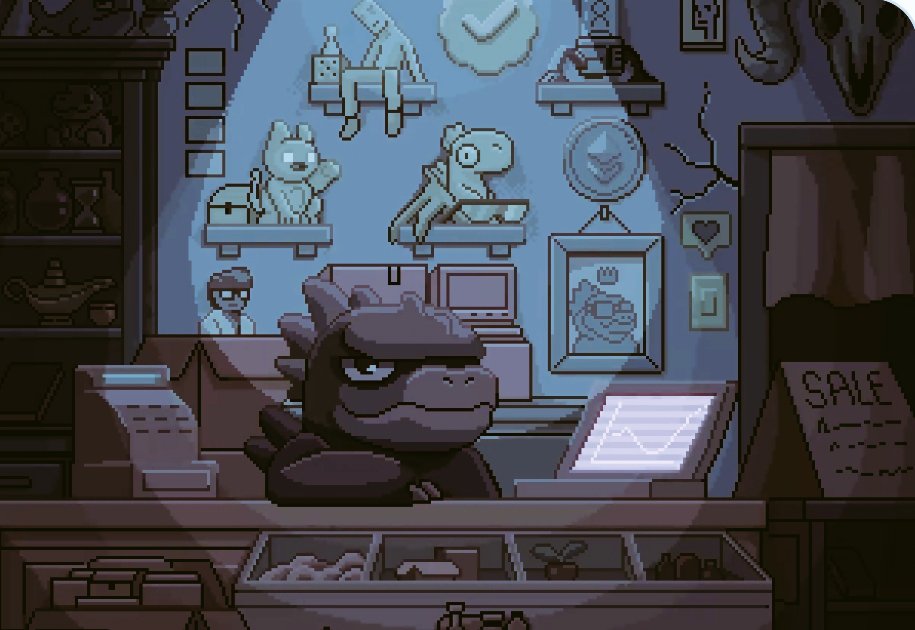 GM! A shop stands there, timelessly old;
  Trinkets and tools being endlessly sold.

Shopkeeper greets the curious passer-by;
  "Memories fade, but never really die."

<a href="/KaijuKingz/">KaijuKingz</a> #KingzOnTop