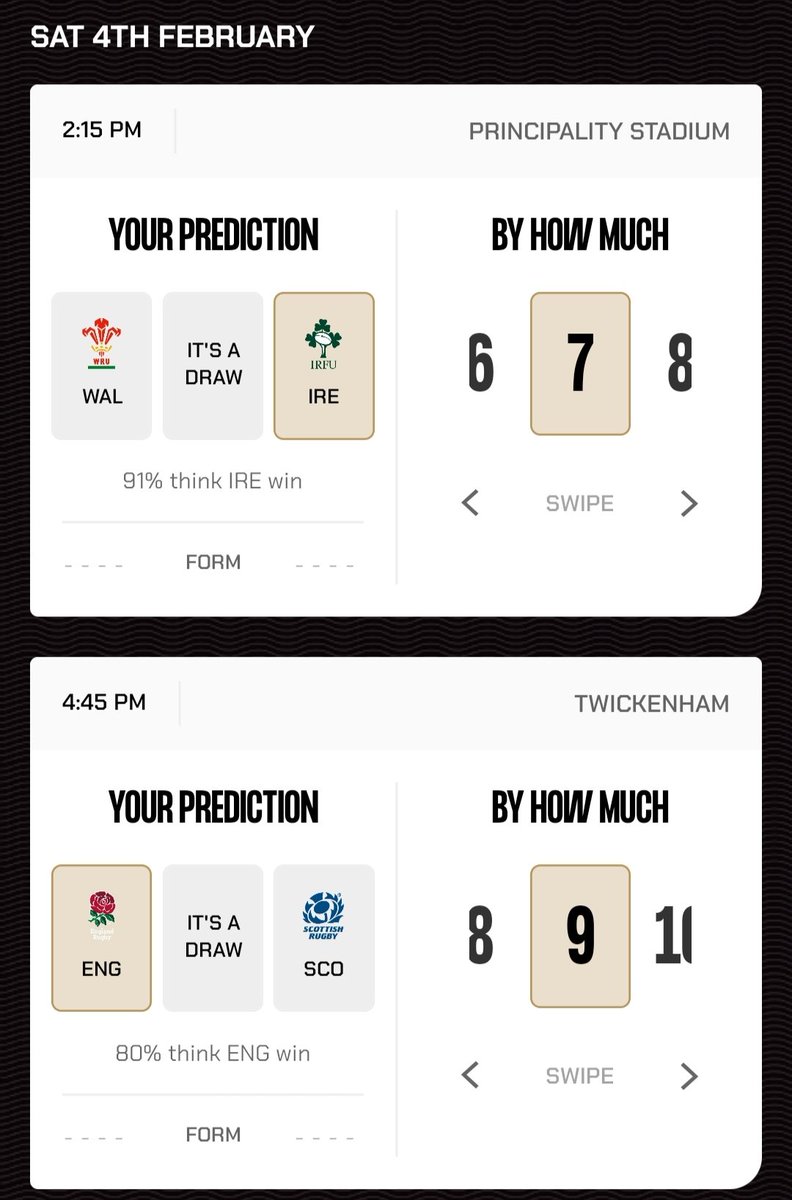 MasterOfNonePod's tweet photo. My Fanzo predictions are locked in!
The start is key ๐ To join our league use code "None" and get predicting. #Fanzo #WALvIRE #ENGvSCO
#ITAvFRA https://t.co/Cl6r7dgQEN