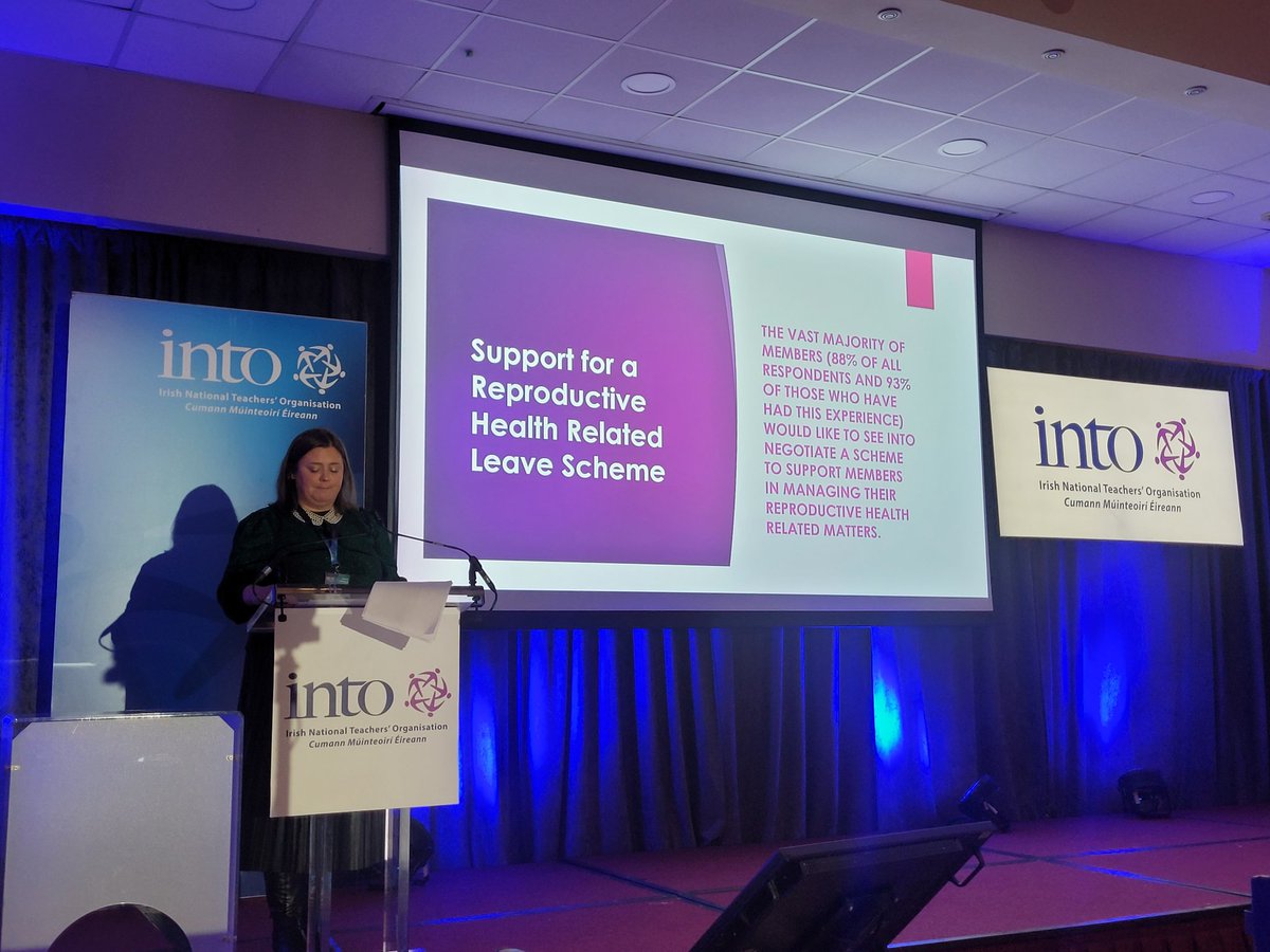 sheils84's tweet photo. Delegates hear that support for reproductive health related leave, separate to sick leave, evident in research findings @INTOnews Equality Conference on the theme of reproductive health #EqConf23 https://t.co/QrBZEiDAa1