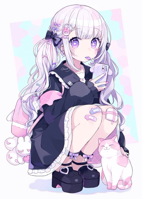ゆるふわ地雷ちゃんおすわり 
