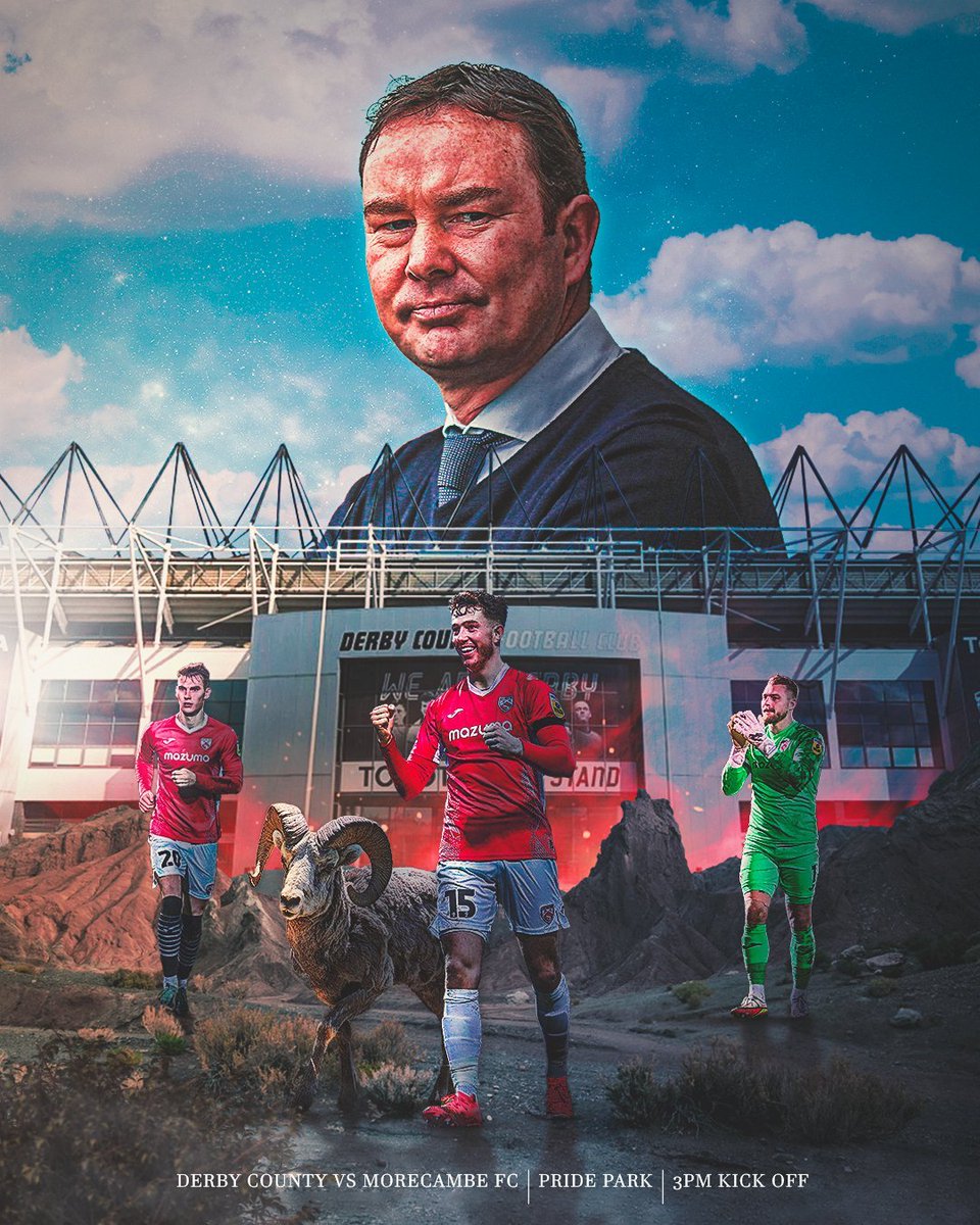 MorecambeFC's tweet photo. 𝐌𝐀𝐓𝐂𝐇𝐃𝐀𝐘. 👊

#UTS 🦐 | #DERvMOR https://t.co/upMWNRTvkM