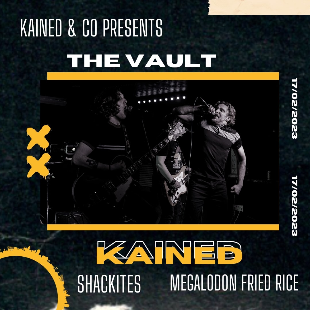 KAINED_band's tweet photo. Finally back playing live with some sick kids @shackites & Megalodon Fried Rice.
Catch us at the vault 17/02/2023
An fuck it we will make it a free gig
#livemusic #merseysidemusic #liveband #punk #indierock #psychedelic https://t.co/QX692FYyaF