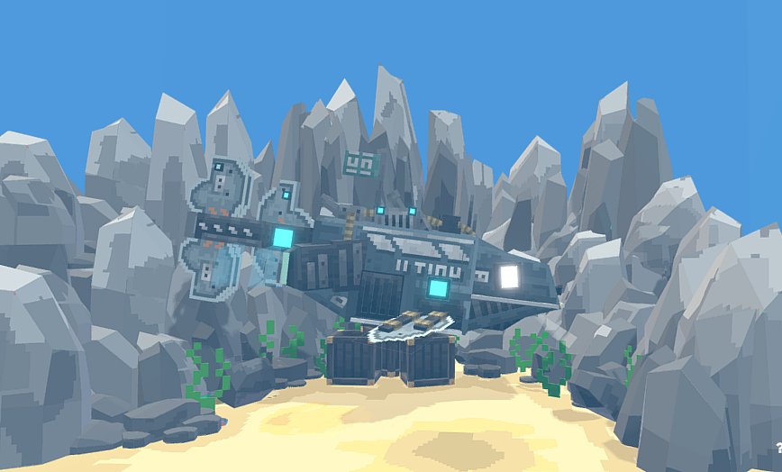 BoRoger4's tweet photo. Cargo fish scene made in #blockbench and rendered in #sketchfab https://t.co/77CGctBlDj