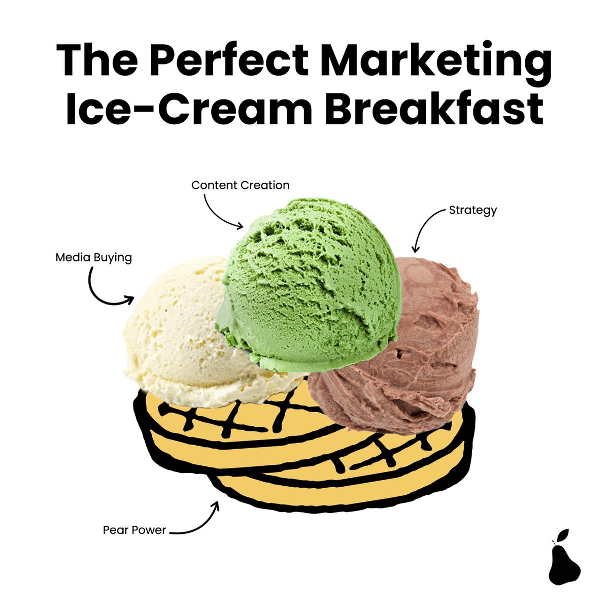 Happy #internationalicecreamforbreakastday - that's a mouthful! We have put our own little spin on the perfect ice cream breakfast by representing Pear and our key components in something delicious!🍨
