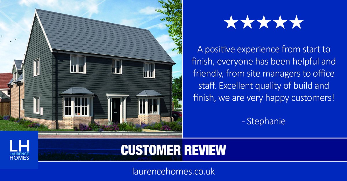 We’re thrilled to share a glowing review from one of our happy homeowners! At Laurence Homes, delivering exceptional customer satisfaction is our top priority, and it’s wonderful to hear that we’re achieving our goal!

📲 William H Brown: 01449 709837

#happyhomeowner