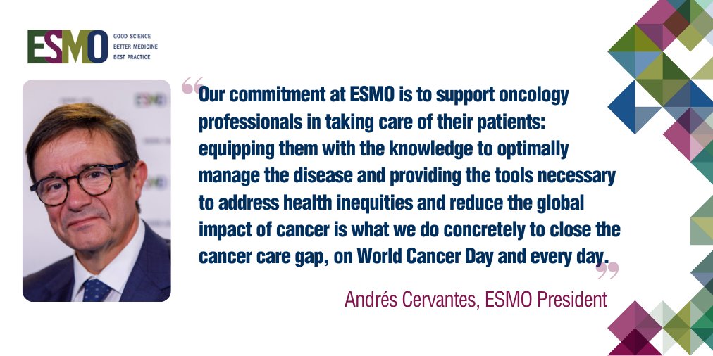 Today is #WorldCancerDay: as an oncology professional, you may use the ESMO resources, such as the ESMO-MCBS, to address inequalities and #CloseTheCareGap. 
👉 Learn more about ESMO's commitment to addressing the care gap.
ow.ly/Km2k50MIHmX
<a href="/uicc/">Union for International #CancerControl</a>