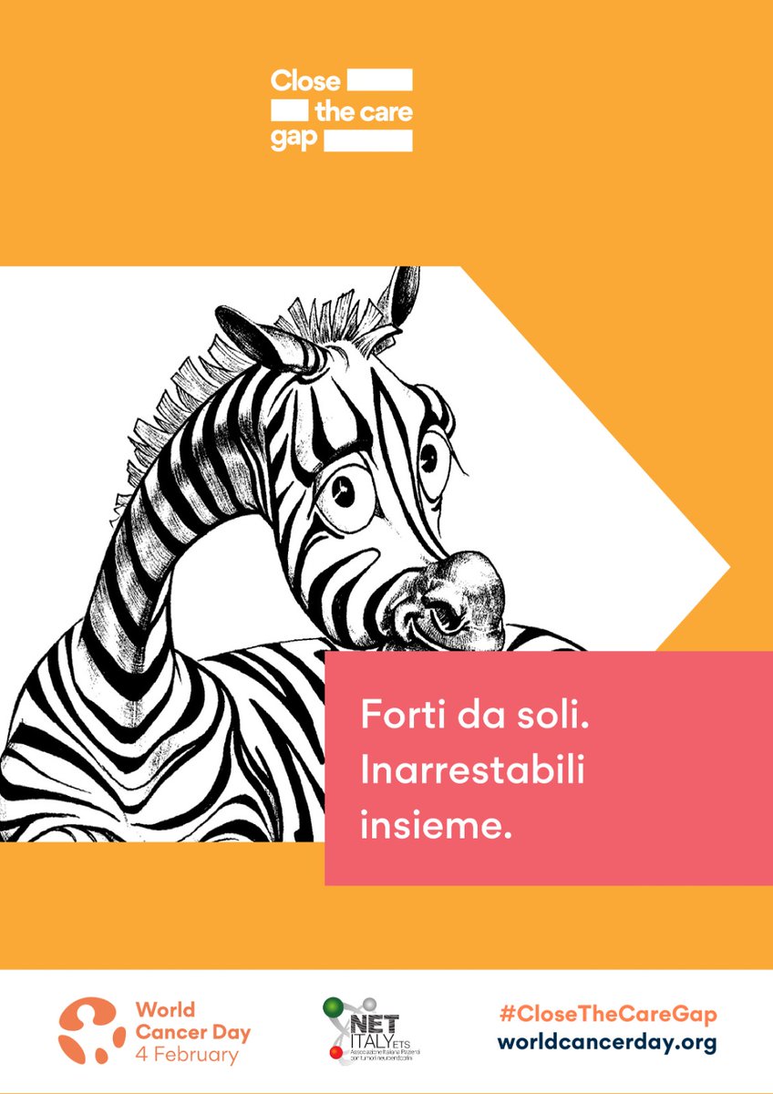 Oggi si celebra la #Giornatamondialecontroilcancro
Dobbiamo evidenziare l'importanza di colmare il divario di accesso alle cure per i malati di tumore neuroendocrino.

#tumorineuroendocrini 
#letstalkaboutnets 
#WorldCancerDay